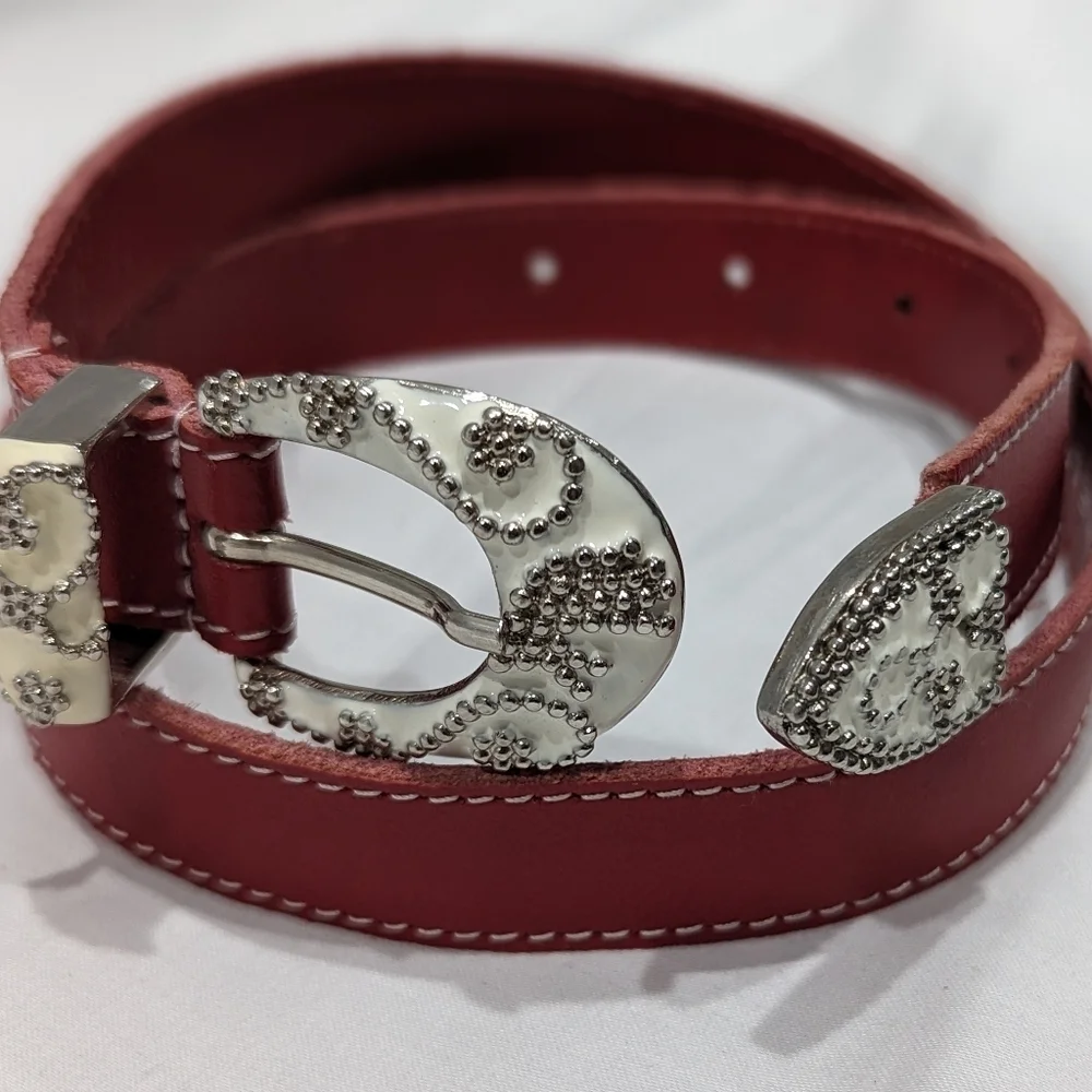 Blumarine Baby Made In Italy Size 24 Genuine Leather Belt - Picture 4 of 9